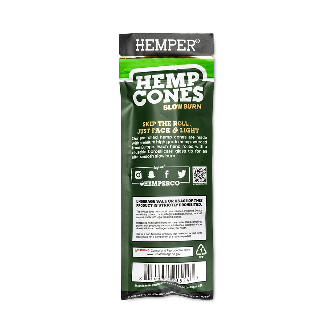 King Size Glass Tipped Hemp Cones - Image 2