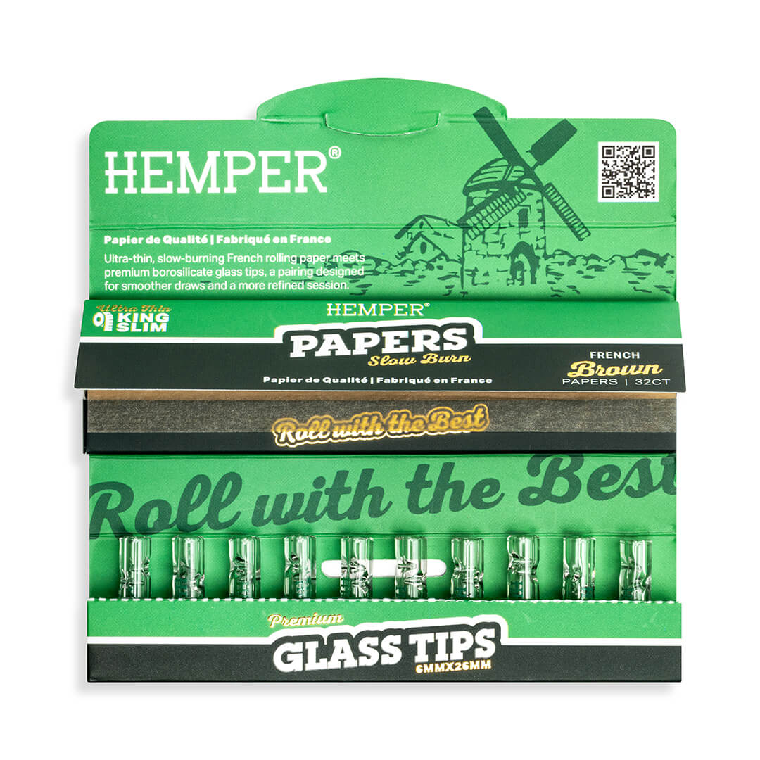 King Size Rolling Paper Booklet + Glass Tips - Image 13